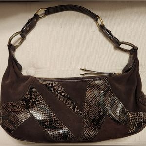 Cole Haan Alison Patchwork Purse Brown NWOT